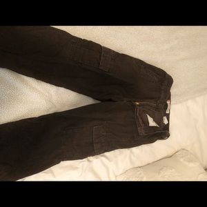 BROWN LEVI CORDUROY CARGO PANTS!!